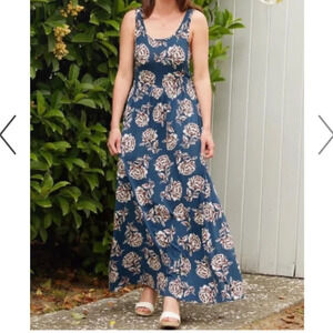 Matilda Jane maxi floral super soft dress size medium with pockets spandex rayon